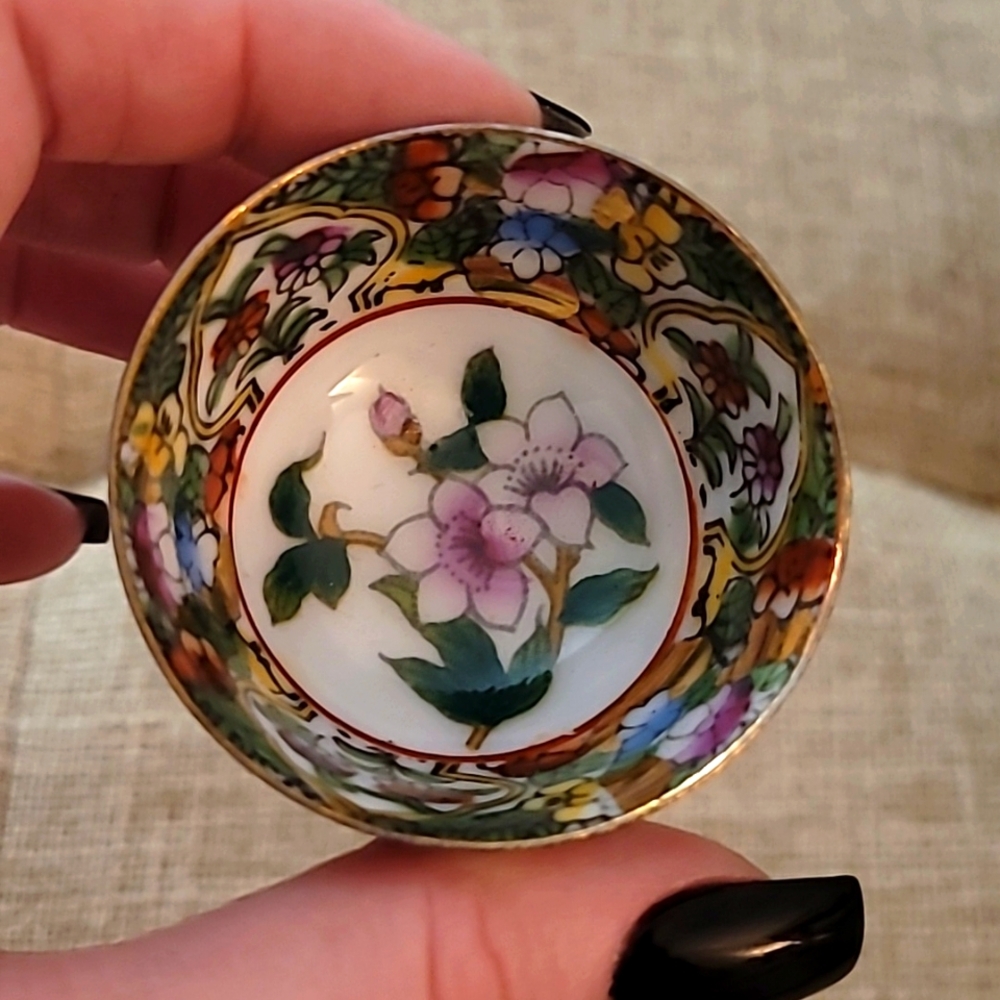 Vintage Chinese Tiny bowl for ceremonial tea or sake. Rare Find.